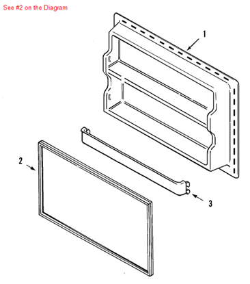 Picture of Maytag SEAL, FRZ. DOOR (WHT - Part# 61004011