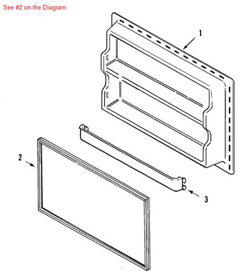 Picture of Maytag SEAL, FRZ. DOOR (WHT - Part# 61004011