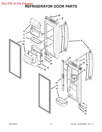Picture of Maytag FRAME, CHILLER (FRT) - Part# 67006314