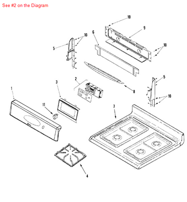 Picture of Maytag CLOCK/OVERLAY (BLK) - Part# 74009217