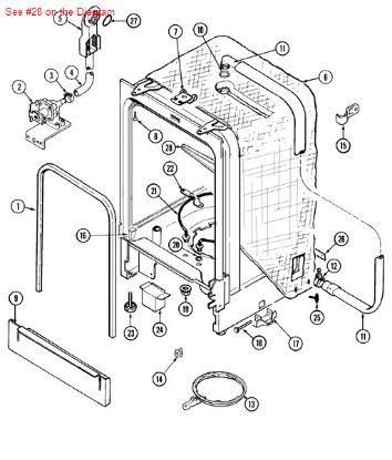 Picture of Maytag ARM, SPRAY (UPR) - Part# 99001586