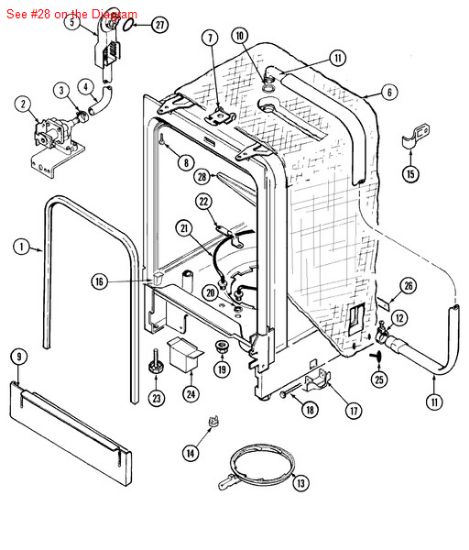 Picture of Maytag ARM, SPRAY (UPR) - Part# 99001586
