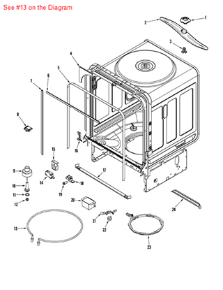Picture of Maytag P-1 ELEMENT, HEATING - Part# 99002360