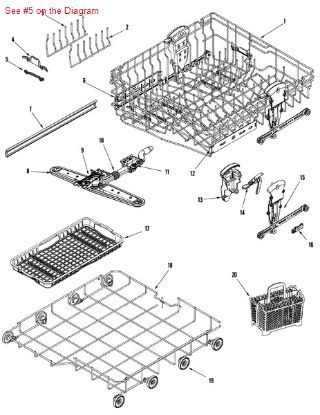Picture of Maytag PIVOT, FOLD AWAY TINE - Part# 99003188