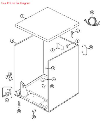 Picture of Maytag P-1 PANEL CLIP - Part# 53-0120
