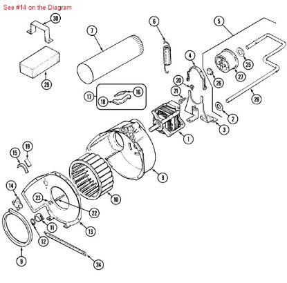 Picture of Maytag THERMOSTAT - Part# 53-1107