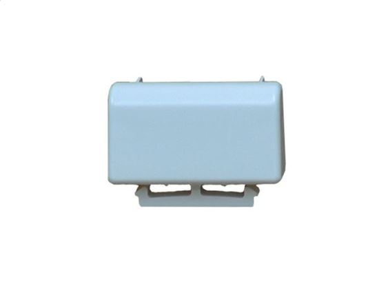 Picture of Whirlpool Jenn-Air KitchenAid Maytag Roper Admiral Sears Kenmore Norge Magic Chef Amana Refrigerator End Cap for Door Shelf, White - Part# 67211-2