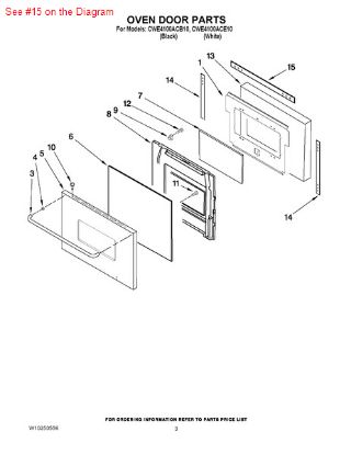 Picture of Maytag SEAL, OVEN DOOR - Part# 7212P006-60