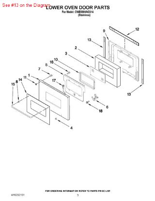 Picture of Maytag SEAL, OVEN DOOR - Part# 7212P007-60