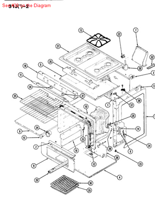 Picture of Maytag THERMOSTAT KNOB - Part# 7731P018-60