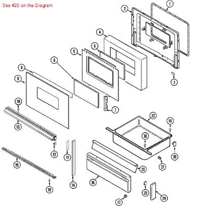 Picture of Maytag SUPPORT DRAWER - Part# 8004P026-60