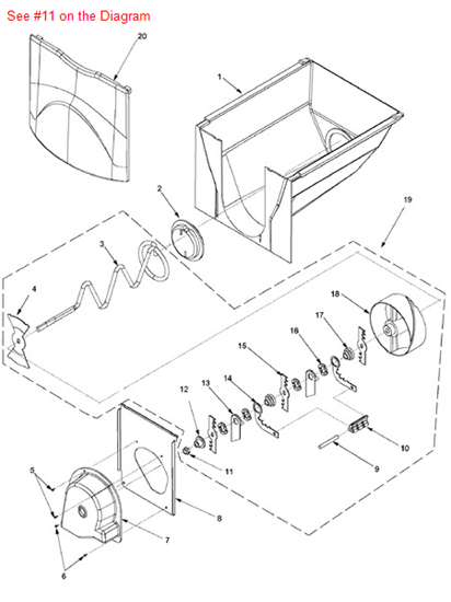 Picture of Maytag NUT, LOCKING - Part# M0223101