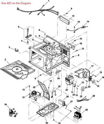 Picture of Maytag MAGNETRON - Part# R0131296