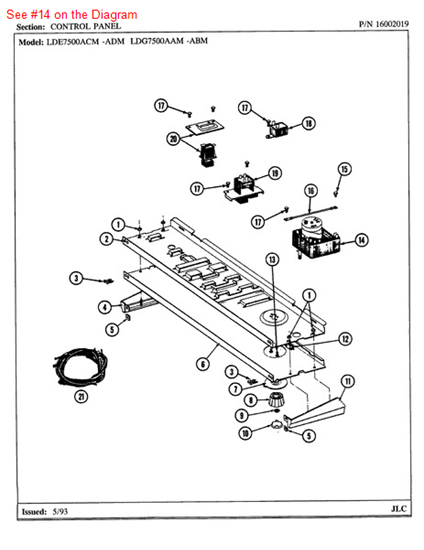 Picture of Maytag TIMER - Part# Y308253