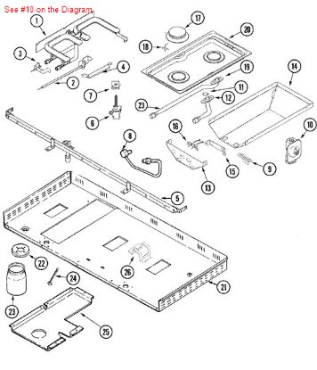 Picture of Maytag REGULATOR, PRESSURE - Part# Y704545