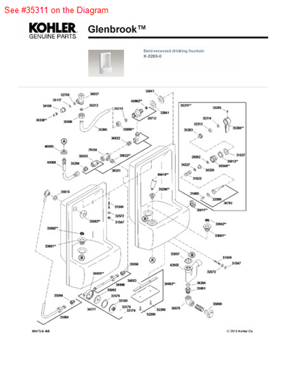 Picture of DISHWASHER TAILPIECE 5/8OD - Part# 35311