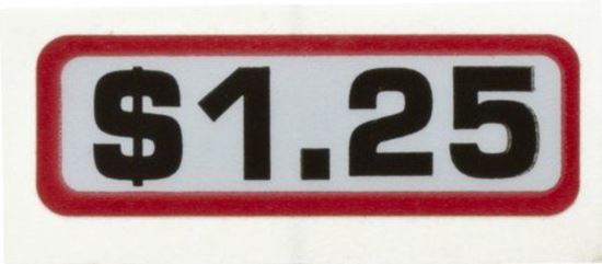 Picture of Greenwald Industries Coin Slide Chute $1.25 SLIDE DECAL - Part# 00-9104-24
