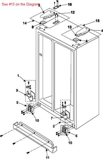 Picture of HINGE-UP - Part# DA61-01709A