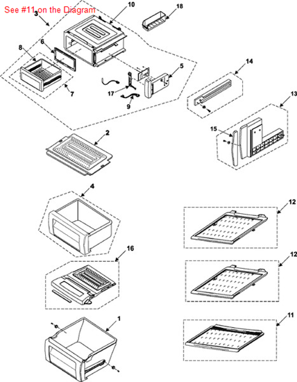 Picture of SHELF REF-LOW - Part# DA67-00686B
