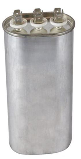 Picture of 440 Volt Oval Run Capacitor 55+5 MFD - Part# POCFD555