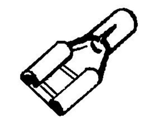 Picture of Terminal, High Heat Female Tab 1/4" 16-14 - 100 Pack - Part# T1111C