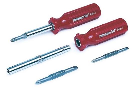 Picture of Performance Tools SCREWDRIVER, 6 IN 1 QUICK CHANGE - Part# W975