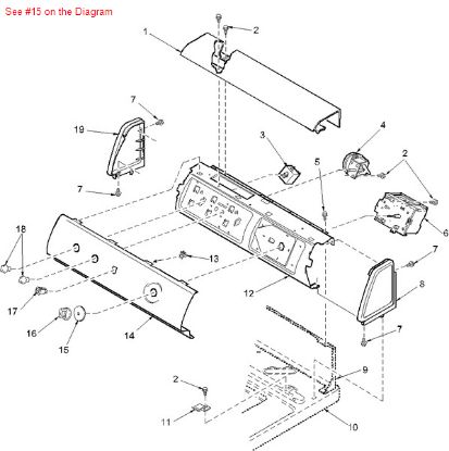 Picture of Speed Queen ASSY,TIMER SKIRT - Part# 36700W