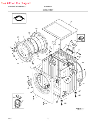 Picture of Frigidaire SCREW-PANEL - Part# 131358400