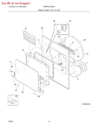 Picture of Frigidaire Electrolux Westinghouse Kelvinator Gibson Sears Kenmore Dryer Lint Screen Housing Cover - Part# 131622202