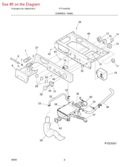 Picture of Frigidaire HANDLE - Part# 131689600