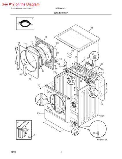Picture of Frigidaire PANEL - Part# 134507300