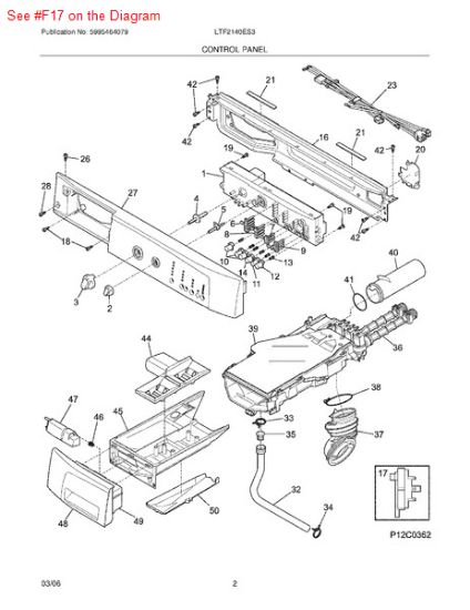 Picture of Frigidaire SWITCH - Part# 134528801