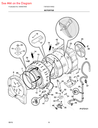Picture of Frigidaire HOSE - Part# 137088900