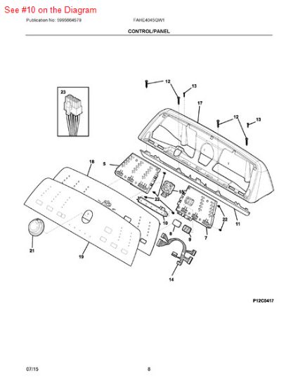 Picture of Frigidaire BOARD - Part# 137363900