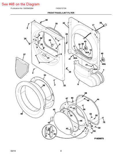 Picture of Frigidaire DOOR - Part# 137578025