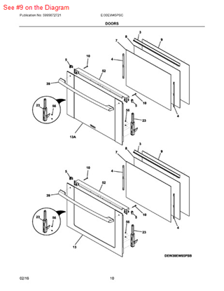 Picture of Frigidaire GLASS - Part# 139010402