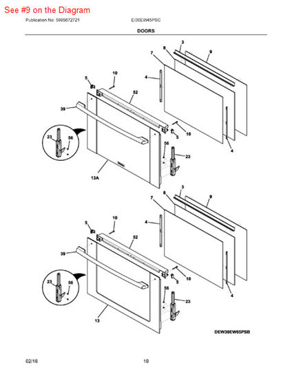 Picture of Frigidaire GLASS - Part# 139010402