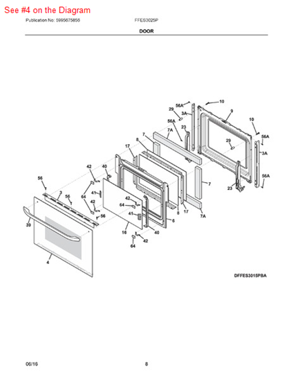 Picture of Frigidaire GLASS ASSEMBLY - Part# 139039527