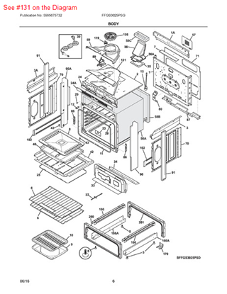 Picture of Frigidaire DUCT - Part# 139078100