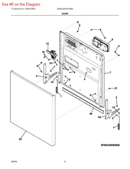 Picture of Frigidaire DISPENSER - Part# 154860102