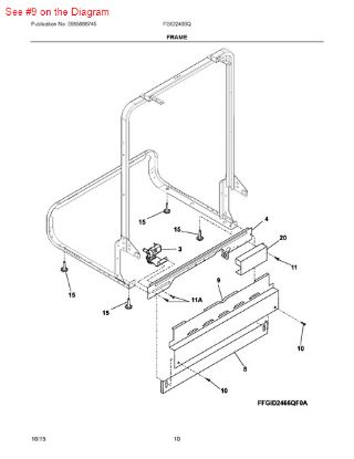 Picture of Frigidaire KICKPLATE ASSY - Part# 154871203