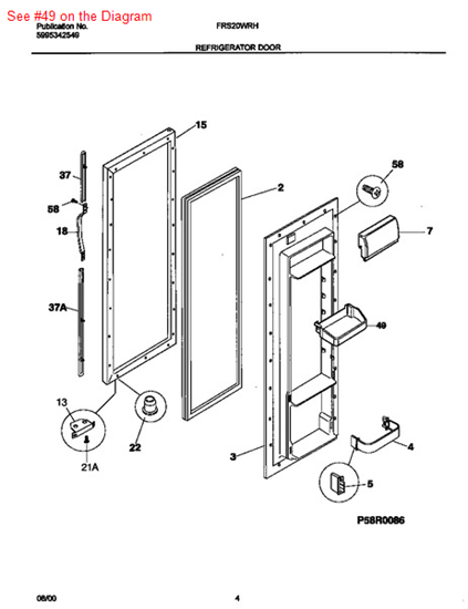 Picture of Frigidaire BIN-DOOR - Part# 215441502