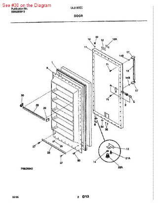 Picture of Frigidaire END CAP - Part# 216334100