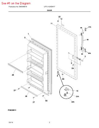 Picture of Frigidaire GASKET - Part# 216522356