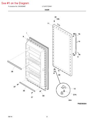 Picture of Frigidaire GASKET-DOOR - Part# 216522359