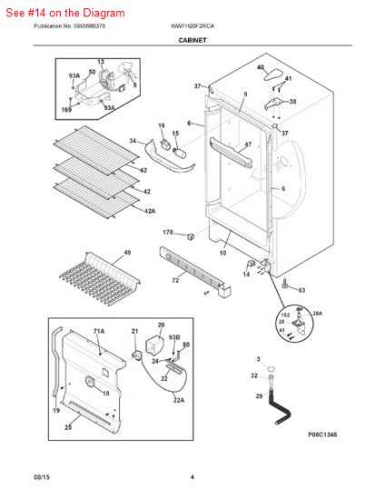 Picture of Frigidaire SWITCH,LIGHT/LAMP,RAMP - Part# 216922800