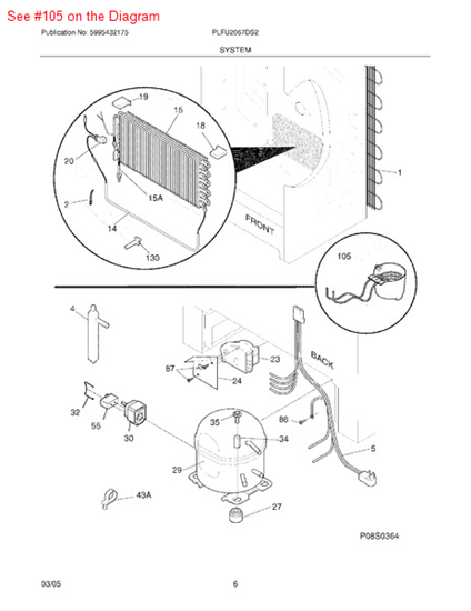 Picture of Frigidaire CUP-DRAIN - Part# 216999900