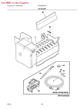 Picture of Frigidaire TUBE-WATER INLET - Part# 218976418