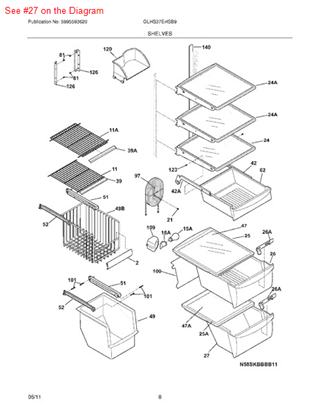 Picture of Frigidaire PAN - Part# 240354805
