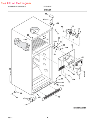 Picture of Frigidaire COVER-EVAP COIL - Part# 241652214